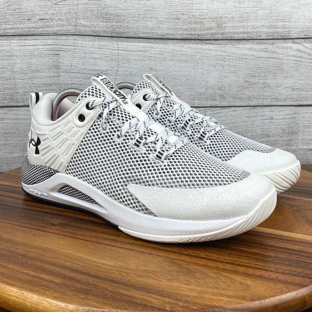 Under Armour HOVR Block City White Black Volleyball Court Shoe Women’s Size 11.5